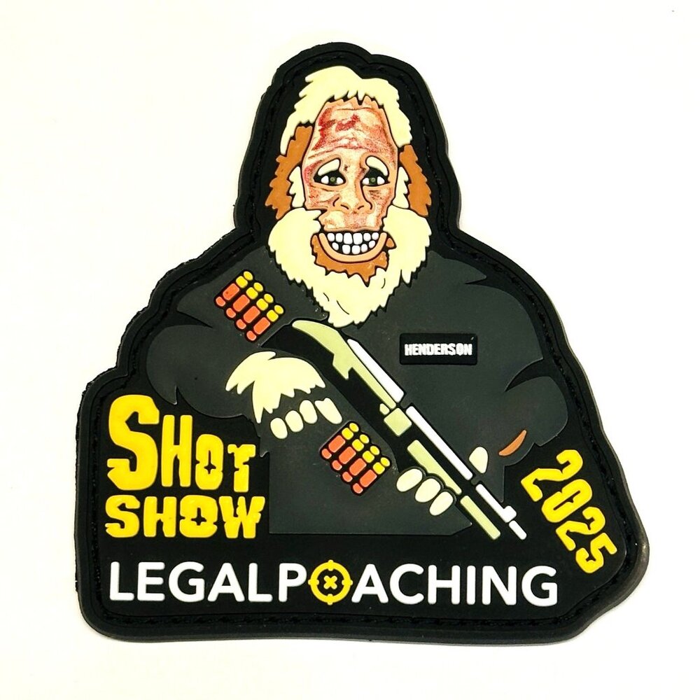 Henderson Yeti Sasquatch Legal Poaching PVC Patch Shot Show 2025
